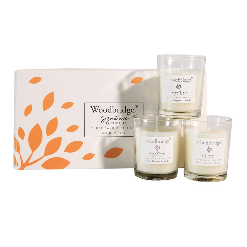 Woodbridge Peach Blossom & Vanilla 3 Votive Gift Set £10.79